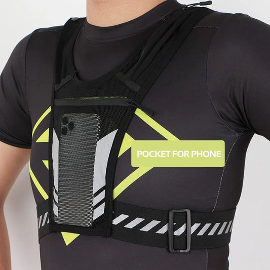 π± Reflective Running Vest Phone Holder β Train Smart, Move Freely!