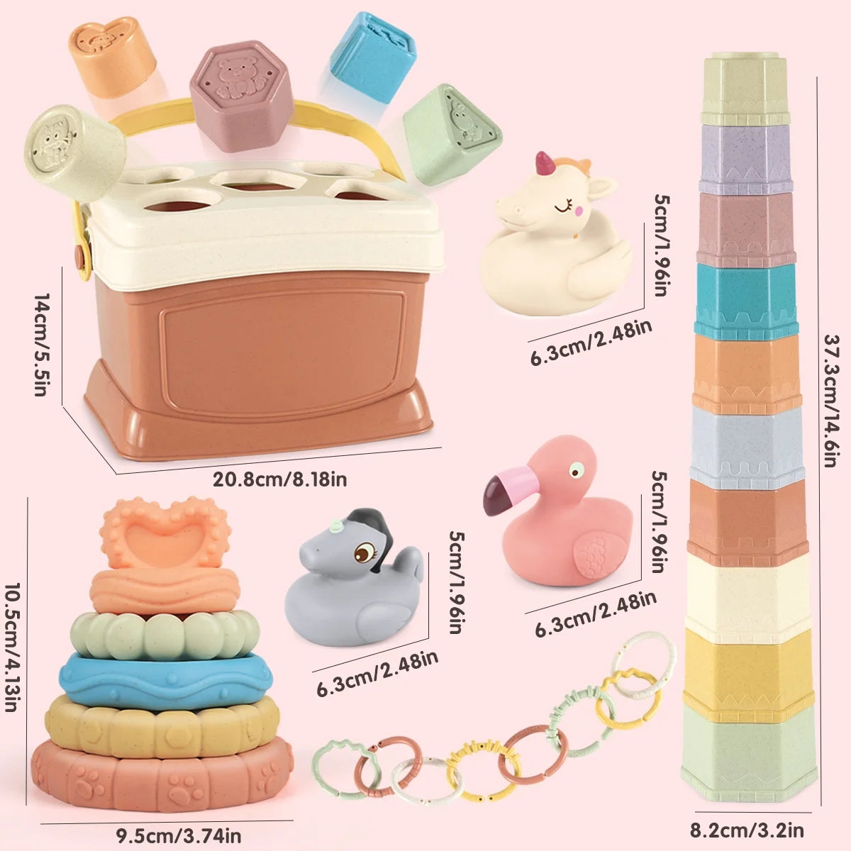 π§© 5-in-1 Montessori Baby Toy Set β Fun, Learning & Development in One!