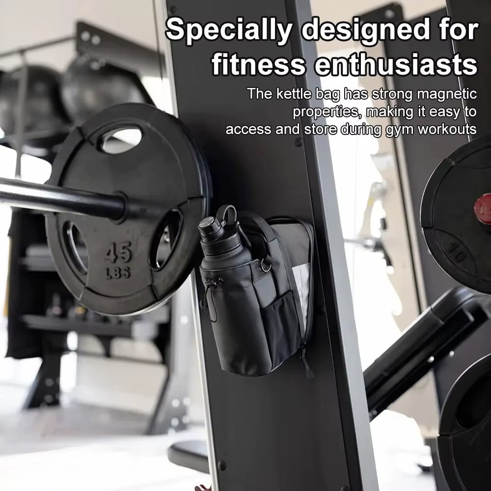 Magnetic Gym Portable Bag Large Capacity with Phone Pocket , bottle pocket and Accessories Organizer