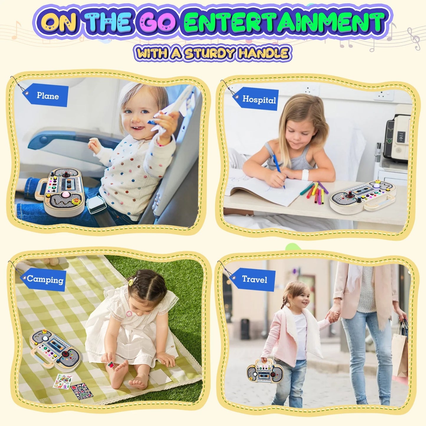 Montessori Wooden Busy Board 