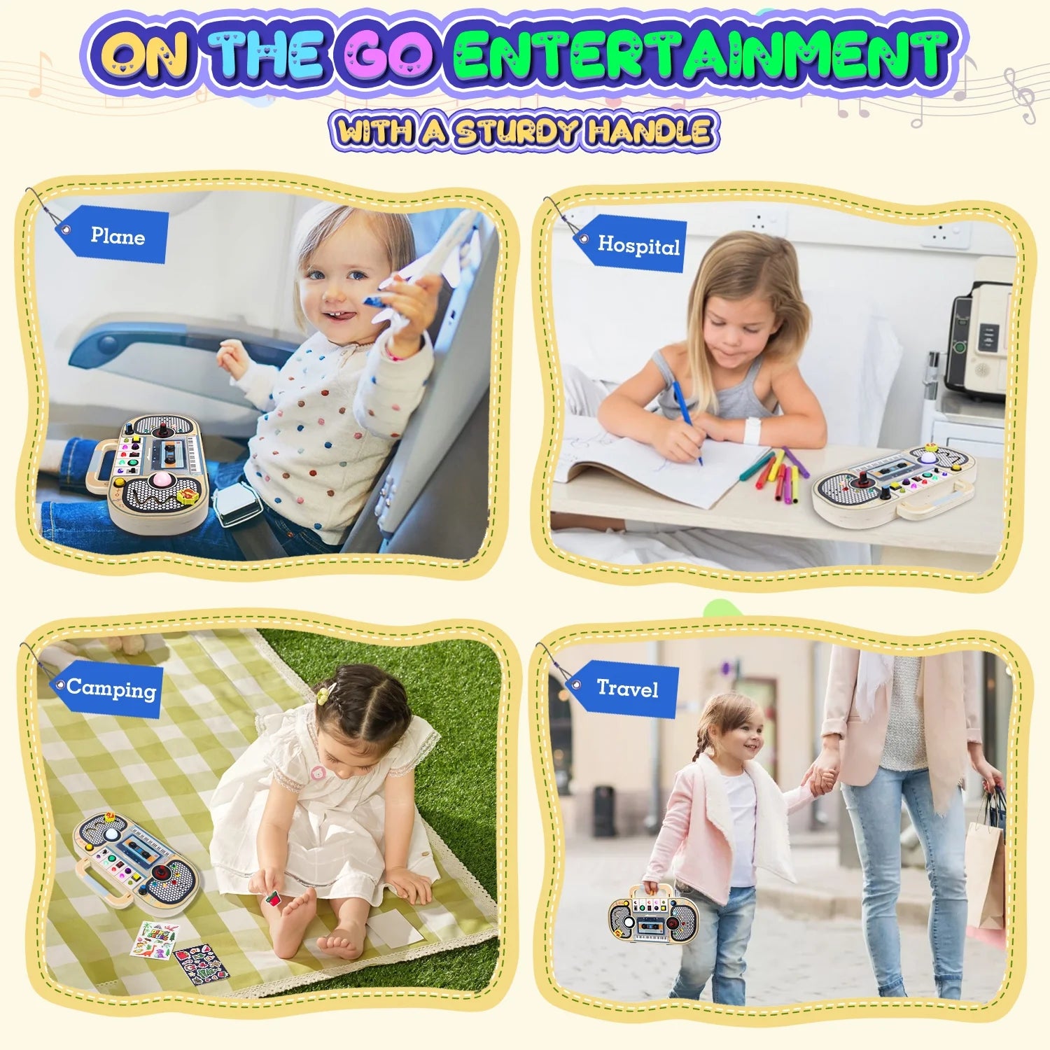 Montessori Wooden Busy Board 