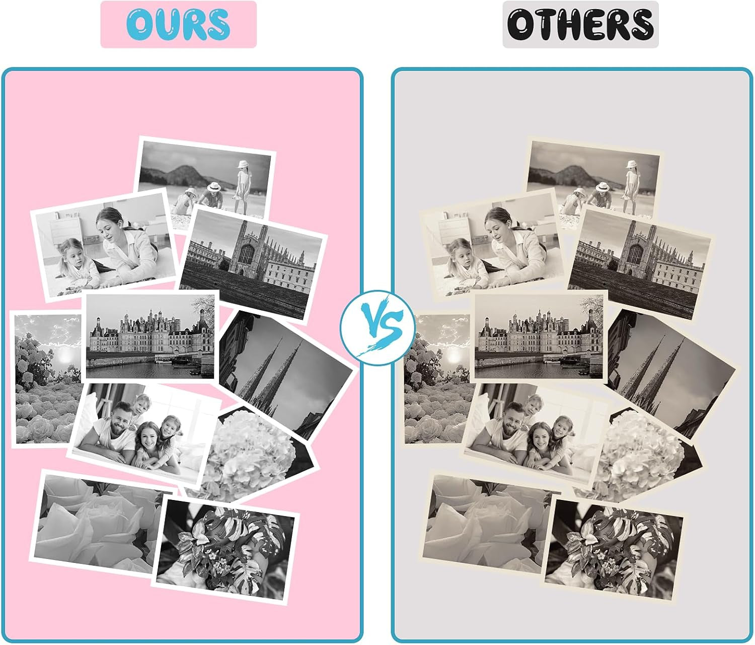 20 Rolls Print Paper for Children Instant Camera Refill Print Pape Kids Digital