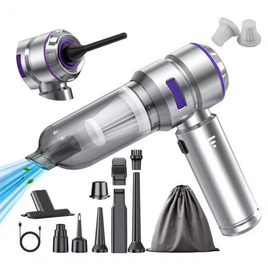 Portable High Power Car Vacuum Cleaner, 22000PA 4 in 1 Compressed Air Duster & Air Blower & Pump Hand Held Vacuum Cordless with Brushless Motor for Cars Home Office