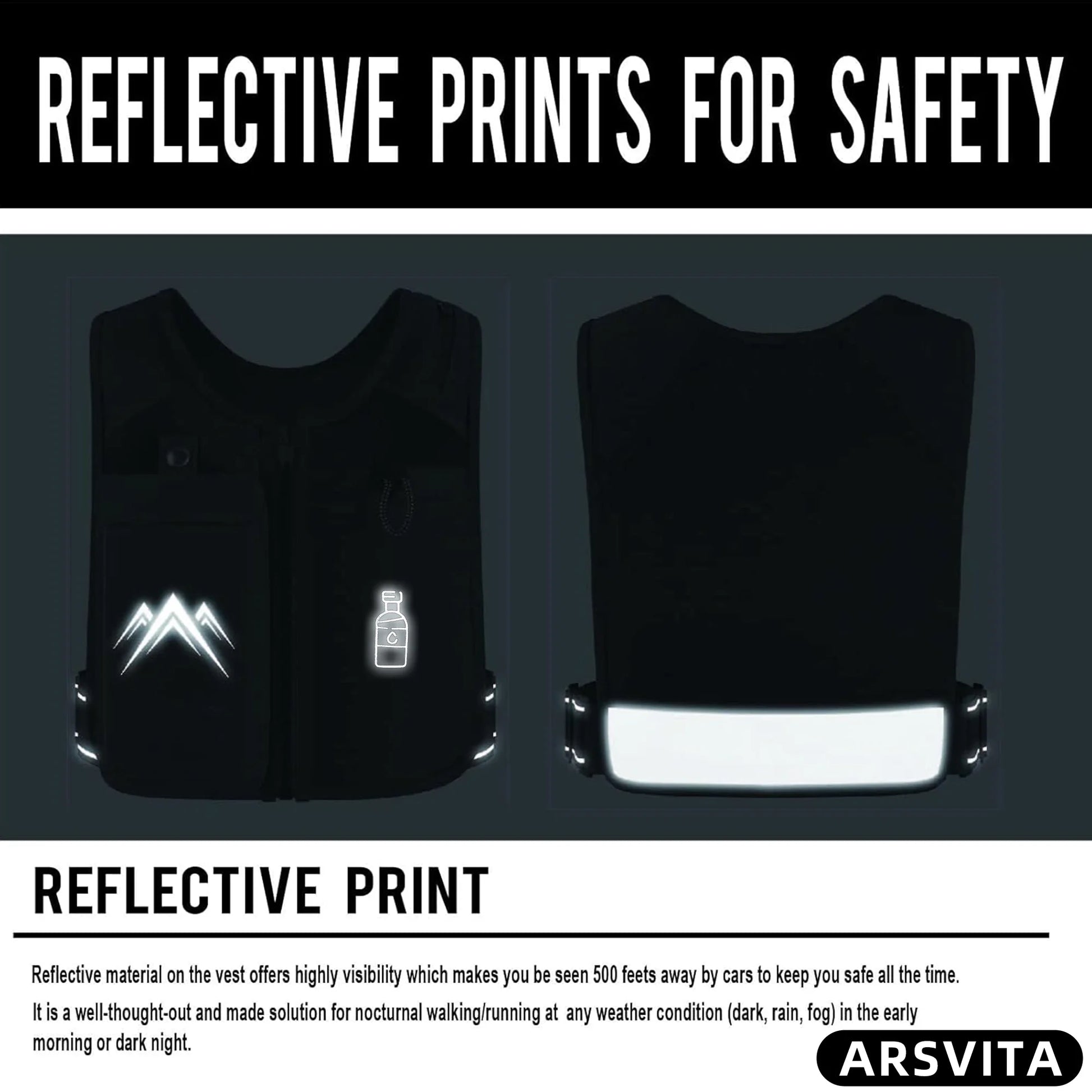 🏃‍♂️ Reflective Running Vest – Be Seen, Be Safe, Stay Hydrated