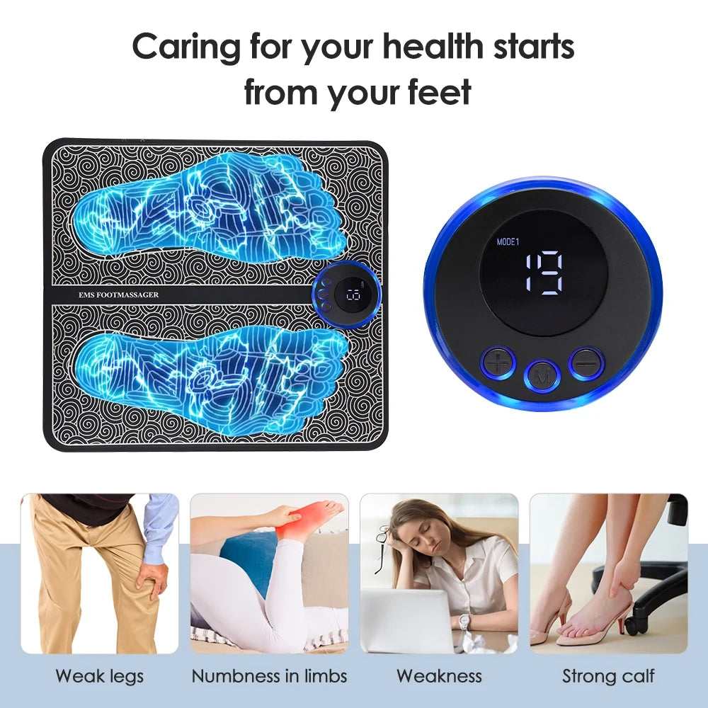 🦶 2-in-1 EMS Foot & Body Massager Pad – Total Relaxation, Anytime, Anywhere!