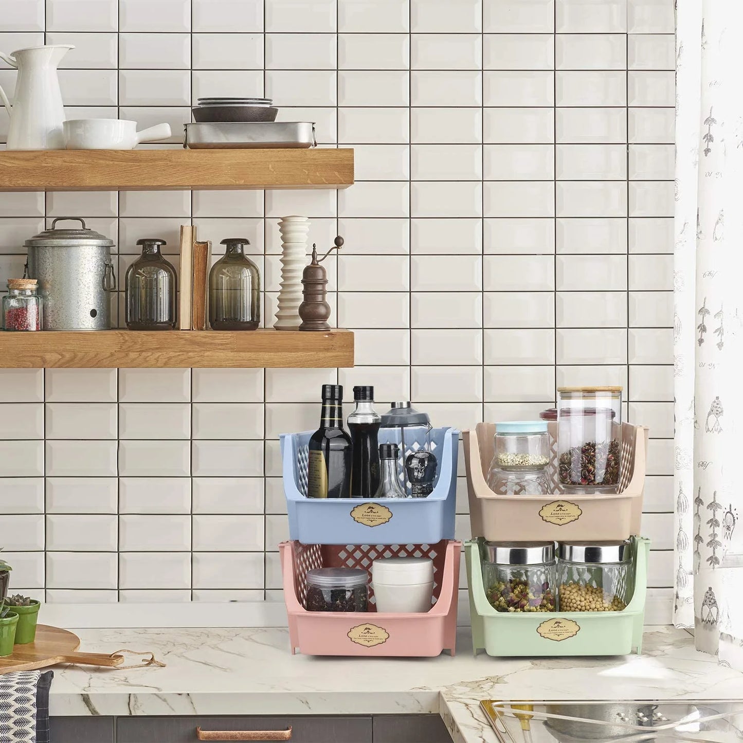 Simplify. Organize. Transform with our Storage Bins Set - 4 units 