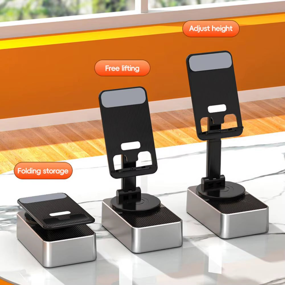 Bluetooth-Compatible Audio Power Phone Holder and Rotating Phone Stand with Wireless Speaker Foldable Adjustable 