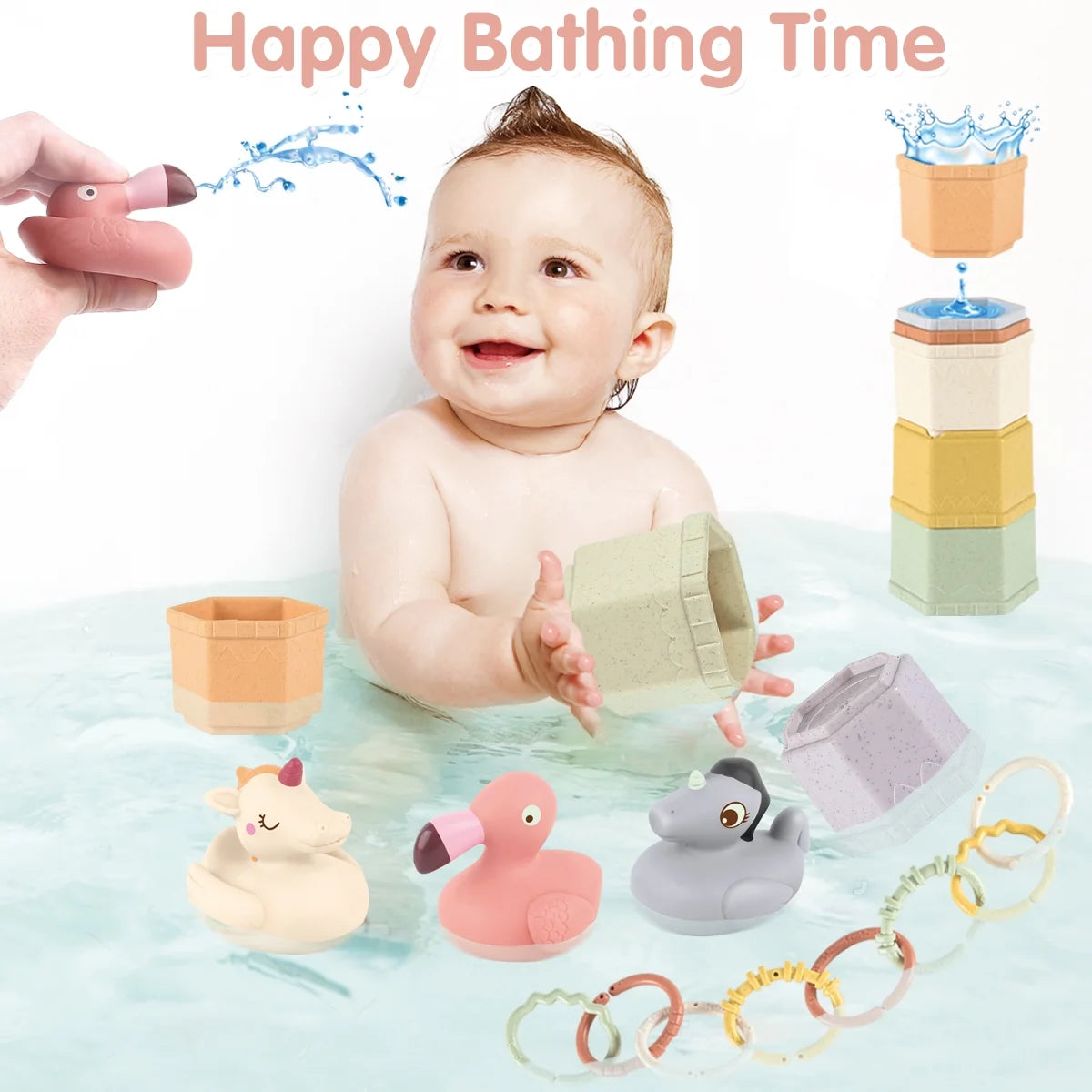 🧩 5-in-1 Montessori Baby Toy Set – Fun, Learning & Development in One!