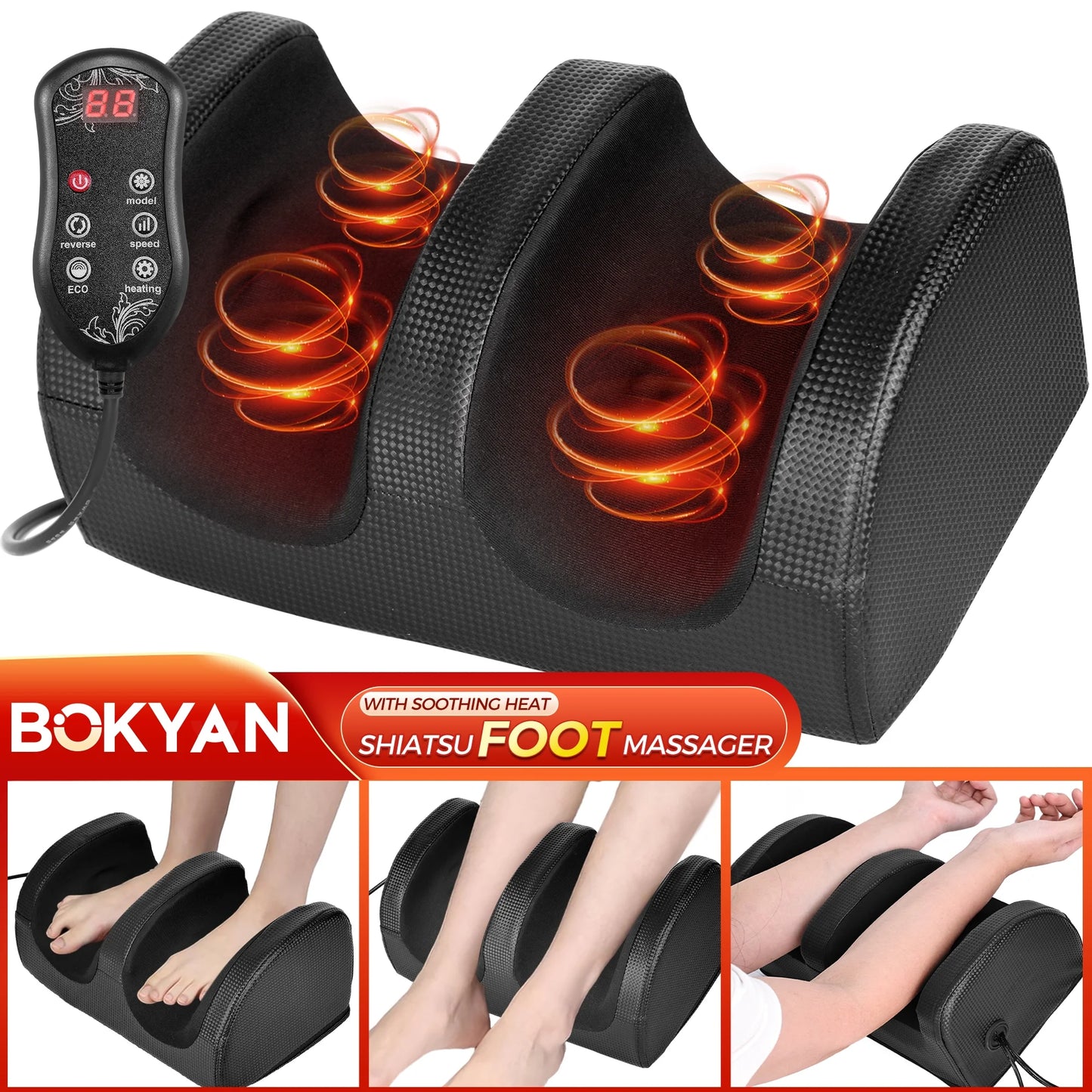 ✨Shiatsu Foot Massager, Foot Spa with Heat 
