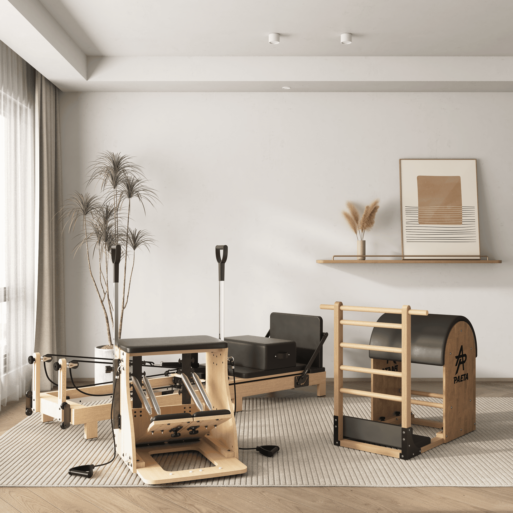 🧘‍♀️ Syedee Wooden Pilates Reformer & Chair Combo – Studio Performance at Home