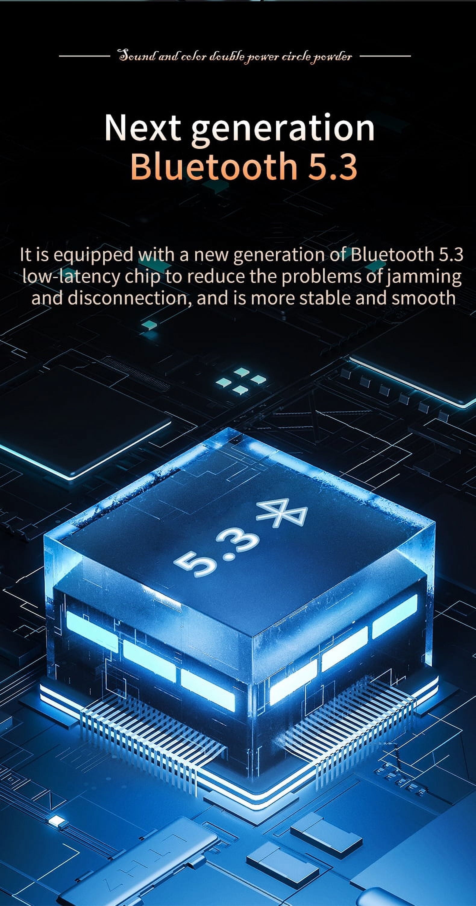 Wireless Earbuds, Bluetooth 5.3 Headphones 48H Playtime with 500Mah Charging Case, Green