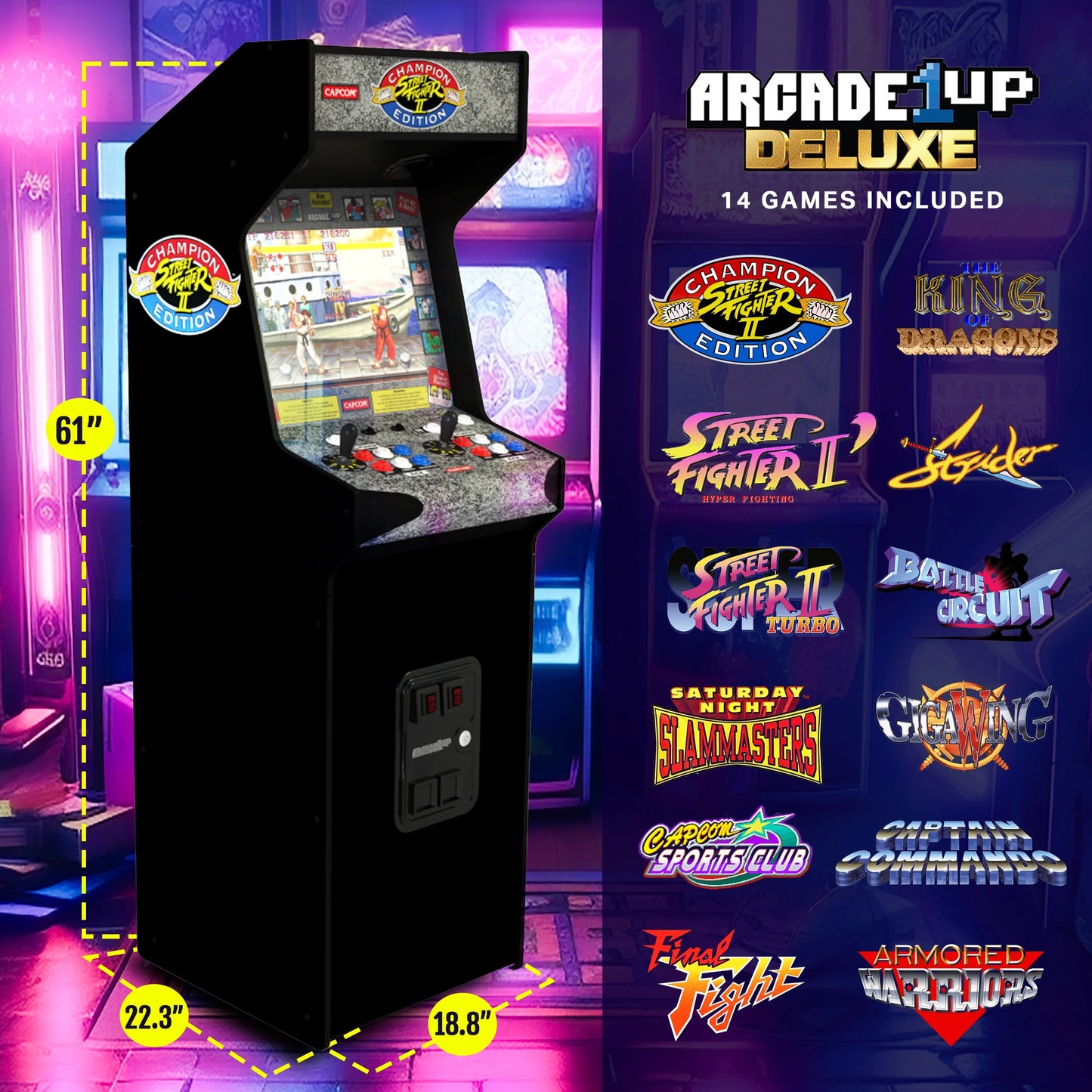 🎮 Arcade1Up Street Fighter II CE HS-5 Deluxe Arcade Machine – Relive the Glory Days of the Arcade!