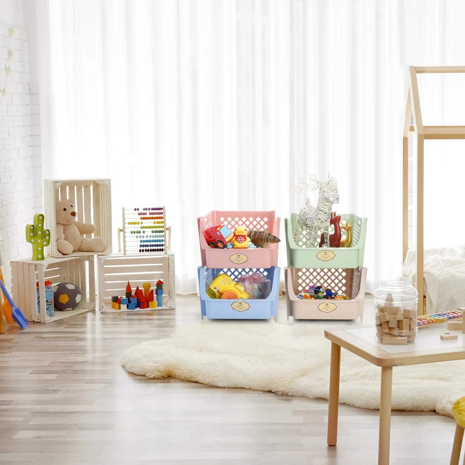 Simplify. Organize. Transform with our Storage Bins Set - 4 units 